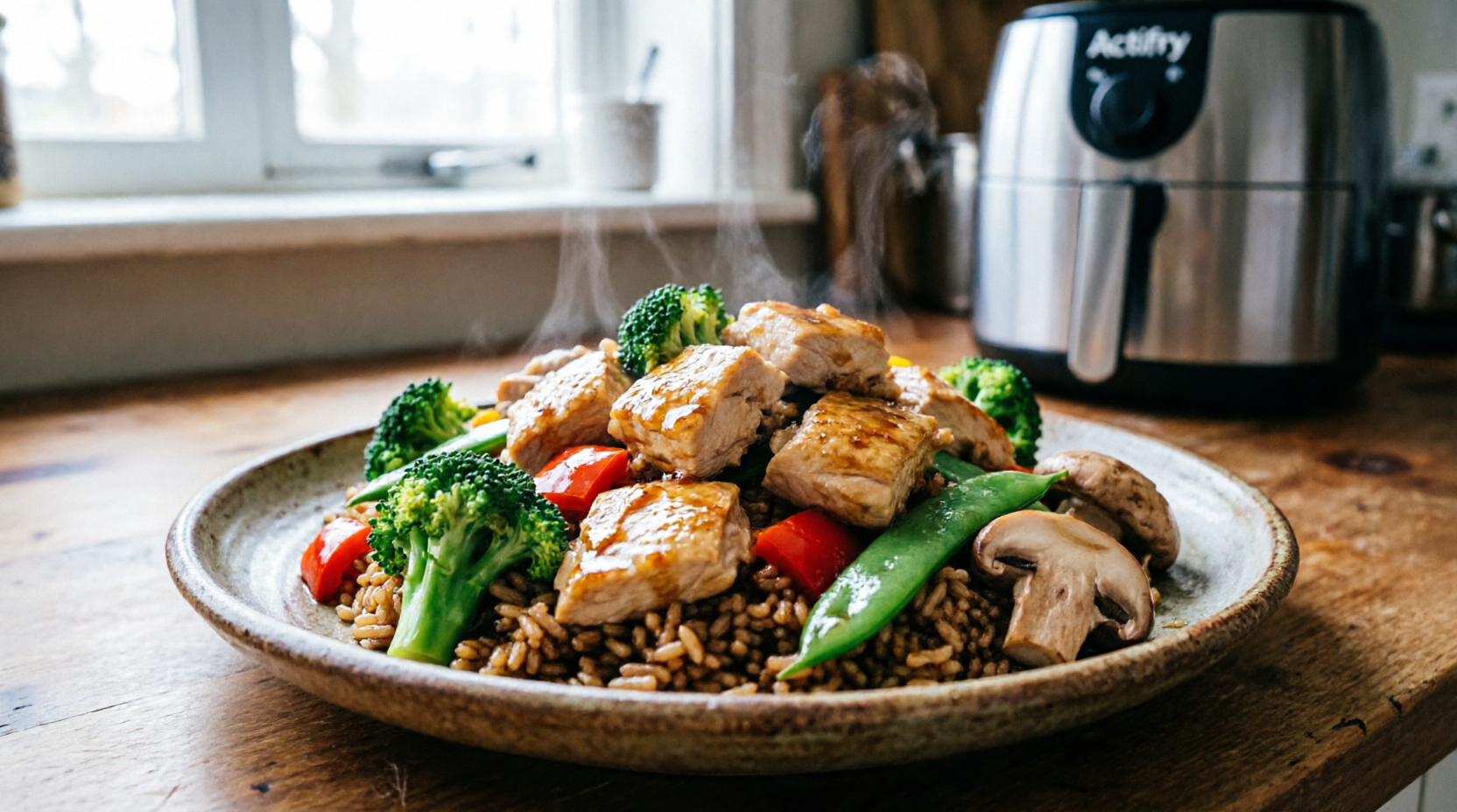Chicken Stir-fry with Rice